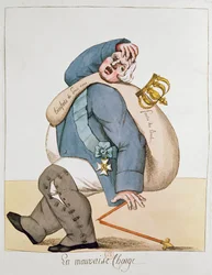 Caricatura di Luigi XVIII (1755-1824), 1815